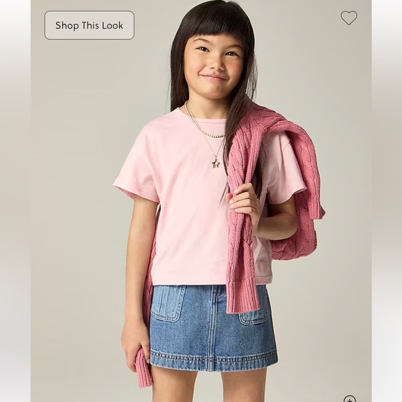 NWT J Crew Crewcuts Girls' everyday T-shirt in vintage jersey Size L (10-11) - Picture 3 of 6